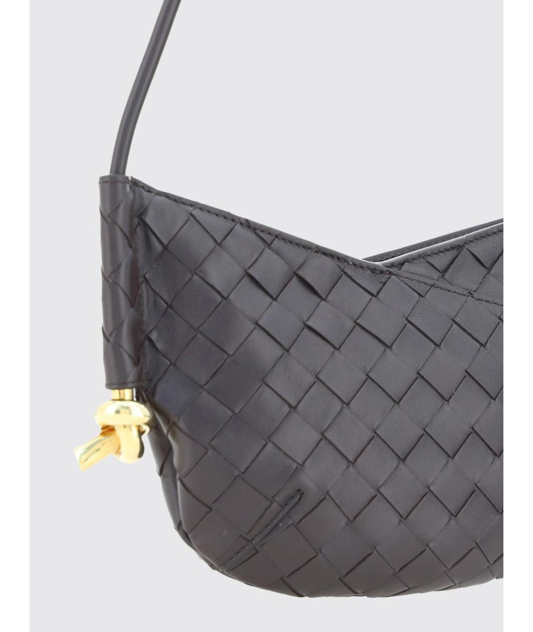 BOTTEGA VENETA Коричневая кожаная сумка через плечо, фото 2