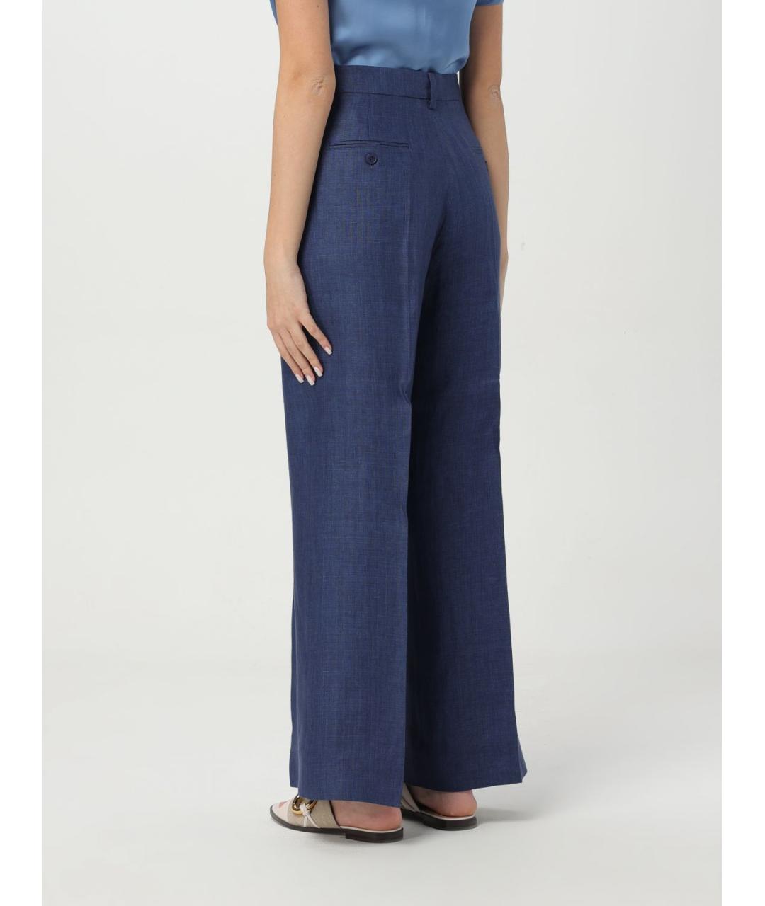 WEEKEND MAX MARA Синие прямые брюки, фото 2