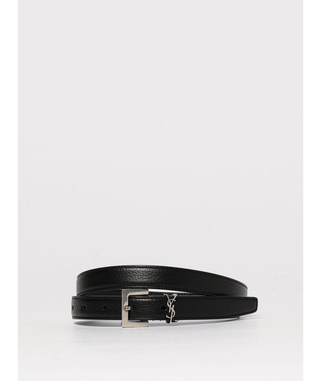 SAINT LAURENT Черный ремень, фото 3