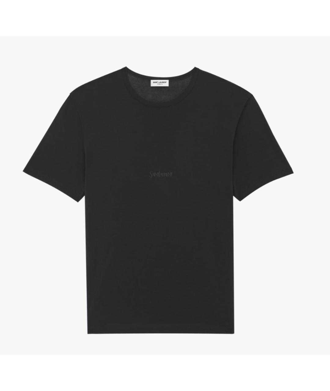 SAINT LAURENT Черная вискозная футболка, фото 7