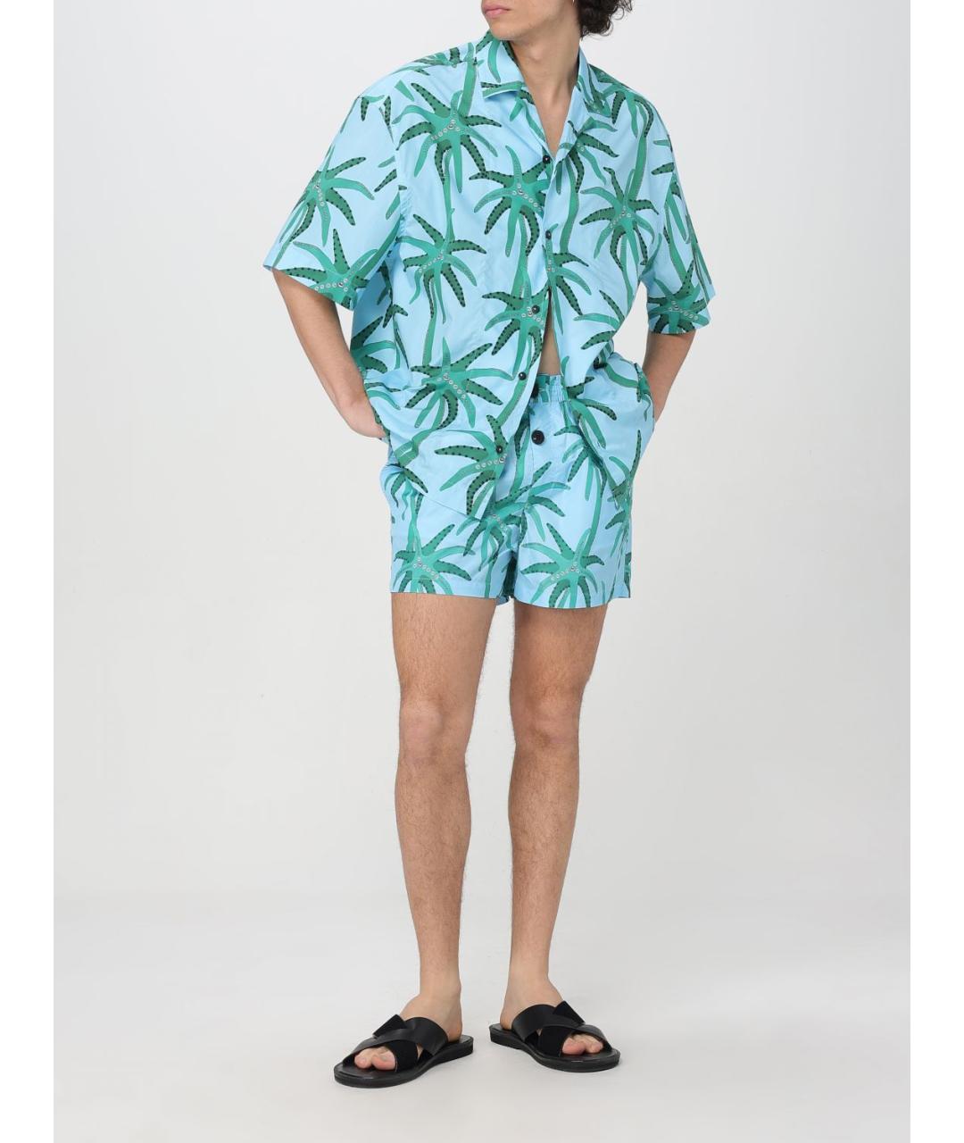 JACQUEMUS Синяя хлопковая кэжуал рубашка, фото 3