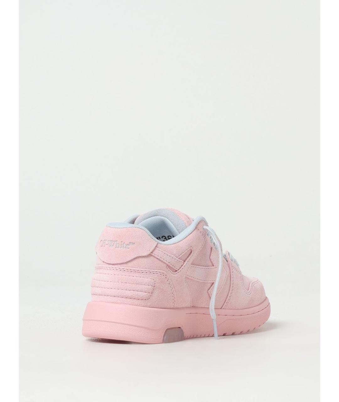 OFF-WHITE Розовые замшевые кеды, фото 3