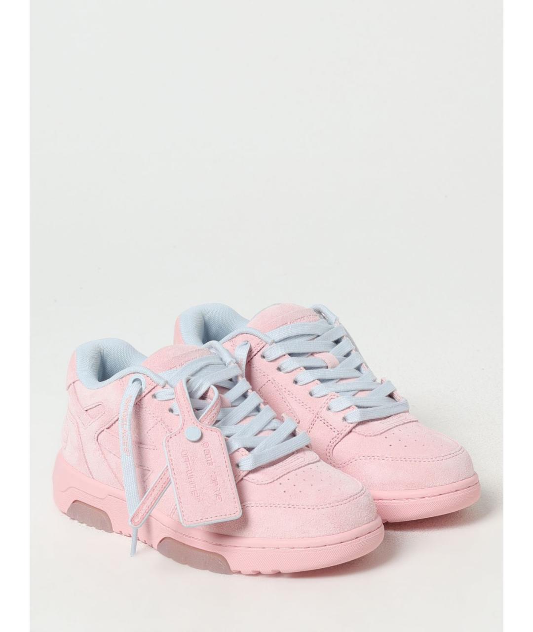 OFF-WHITE Розовые замшевые кеды, фото 2