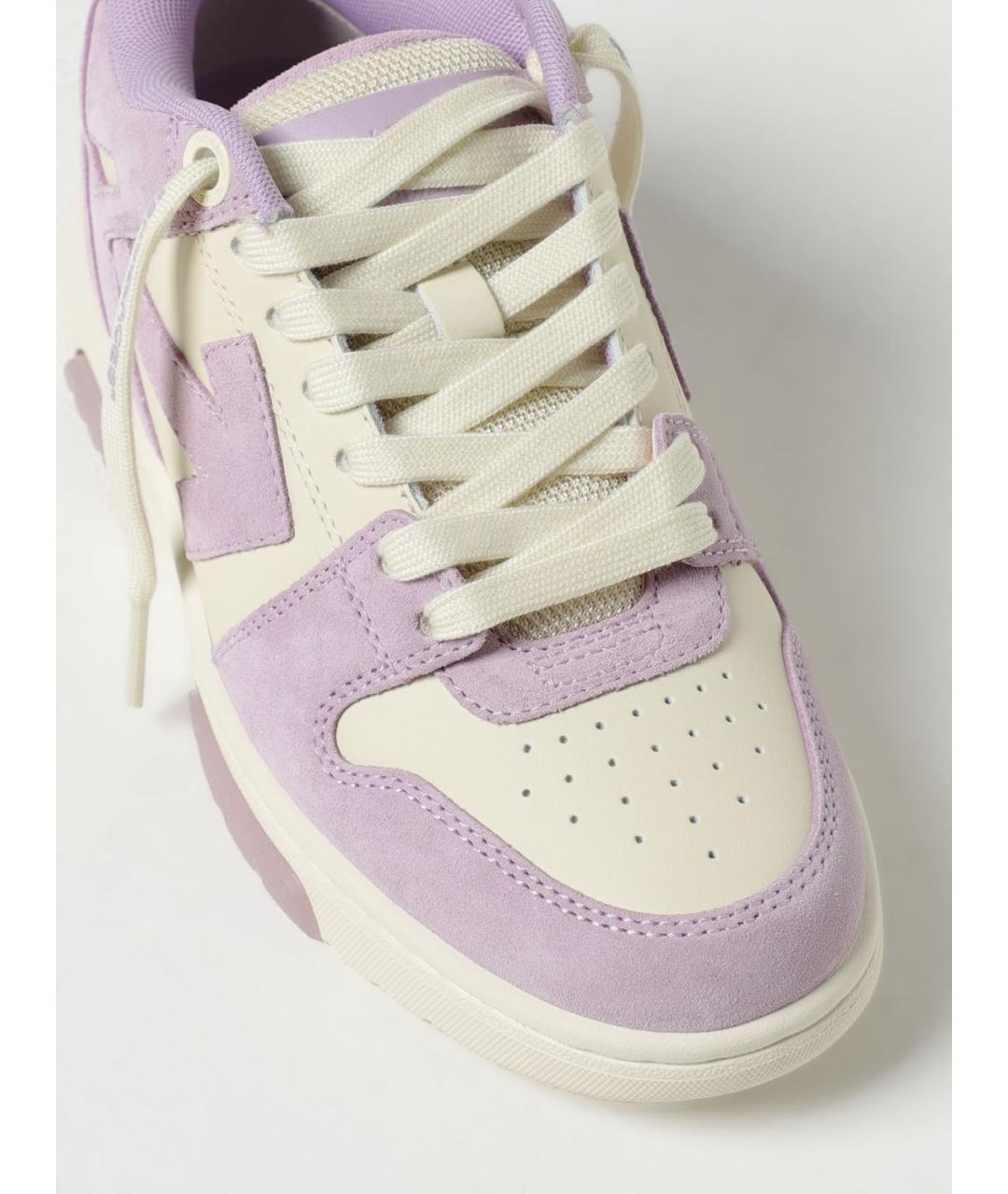 OFF-WHITE Фиолетовые замшевые кеды, фото 4
