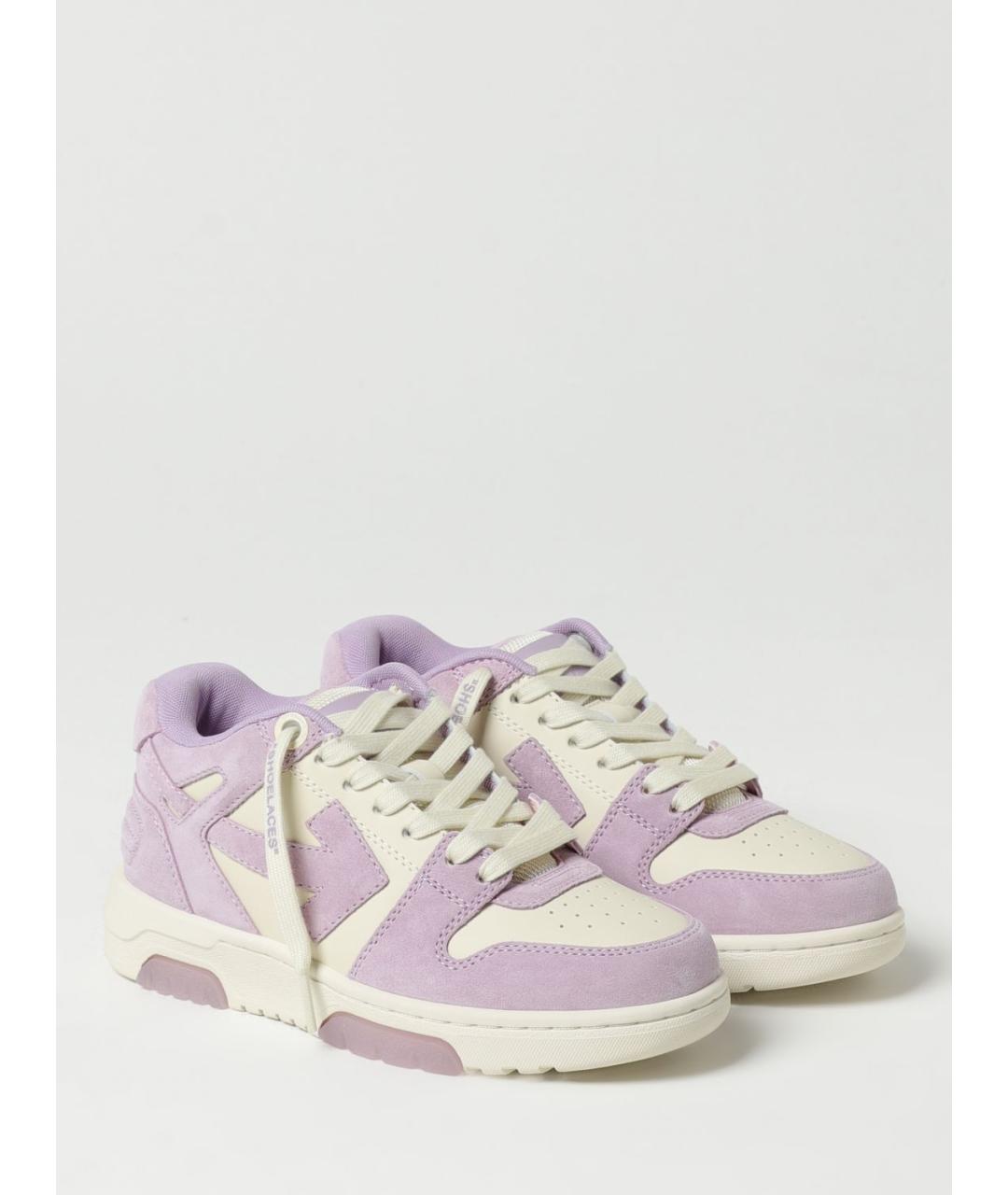 OFF-WHITE Фиолетовые замшевые кеды, фото 2