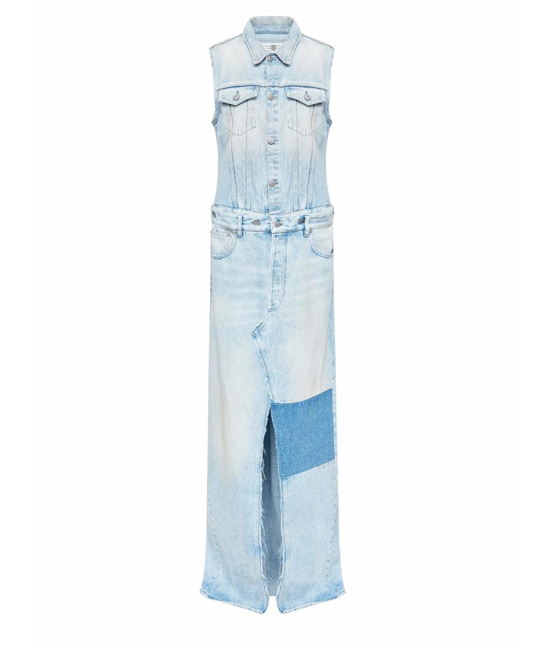 MM6 MAISON MARGIELA Голубое хлопковое платье, фото 1