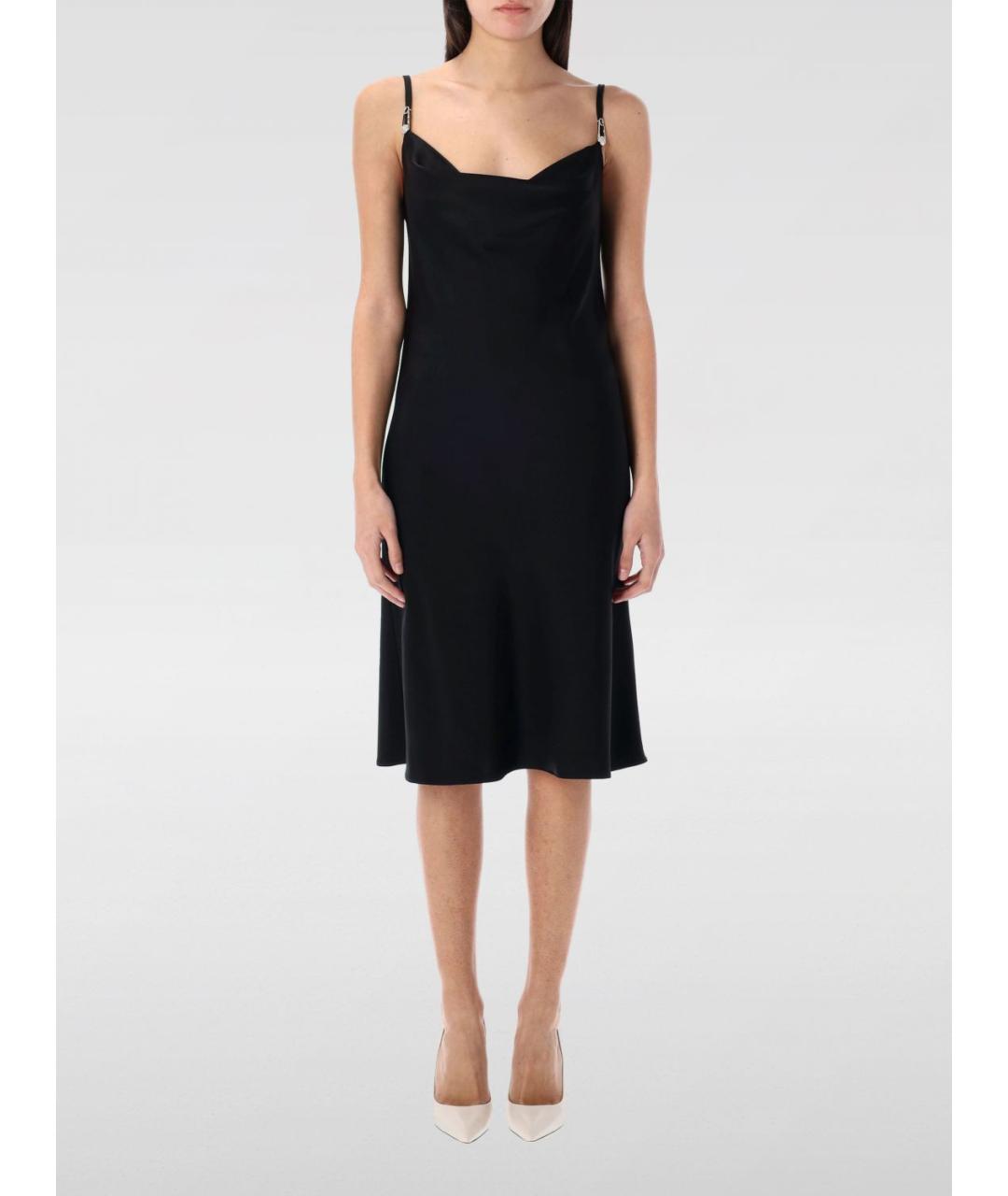 VERSACE Черное ацетатное платье, фото 2