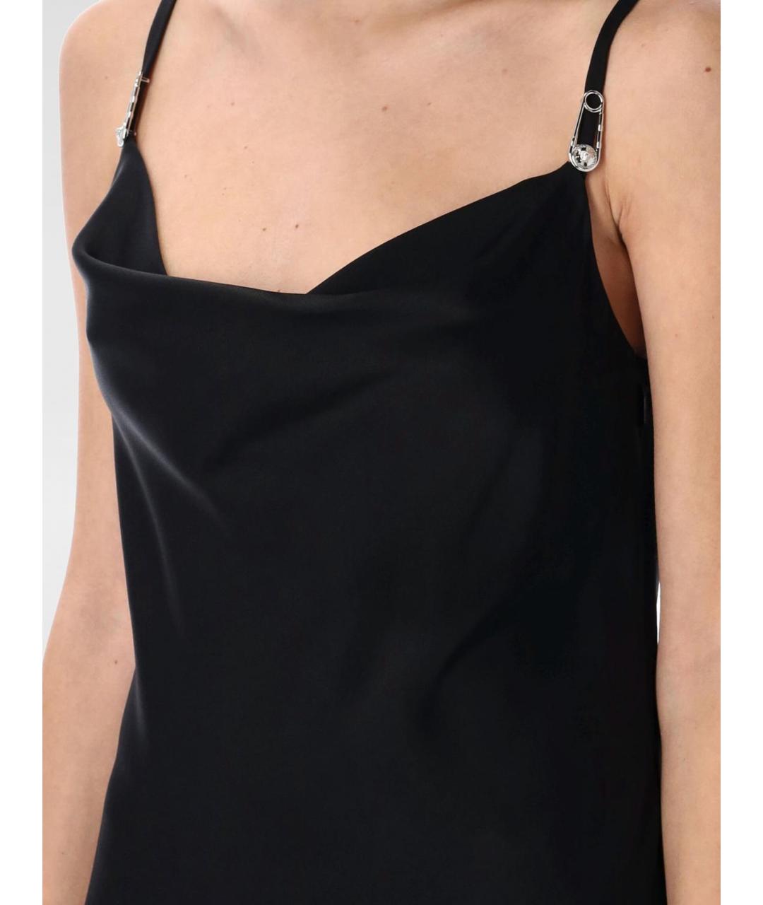 VERSACE Черное ацетатное платье, фото 4