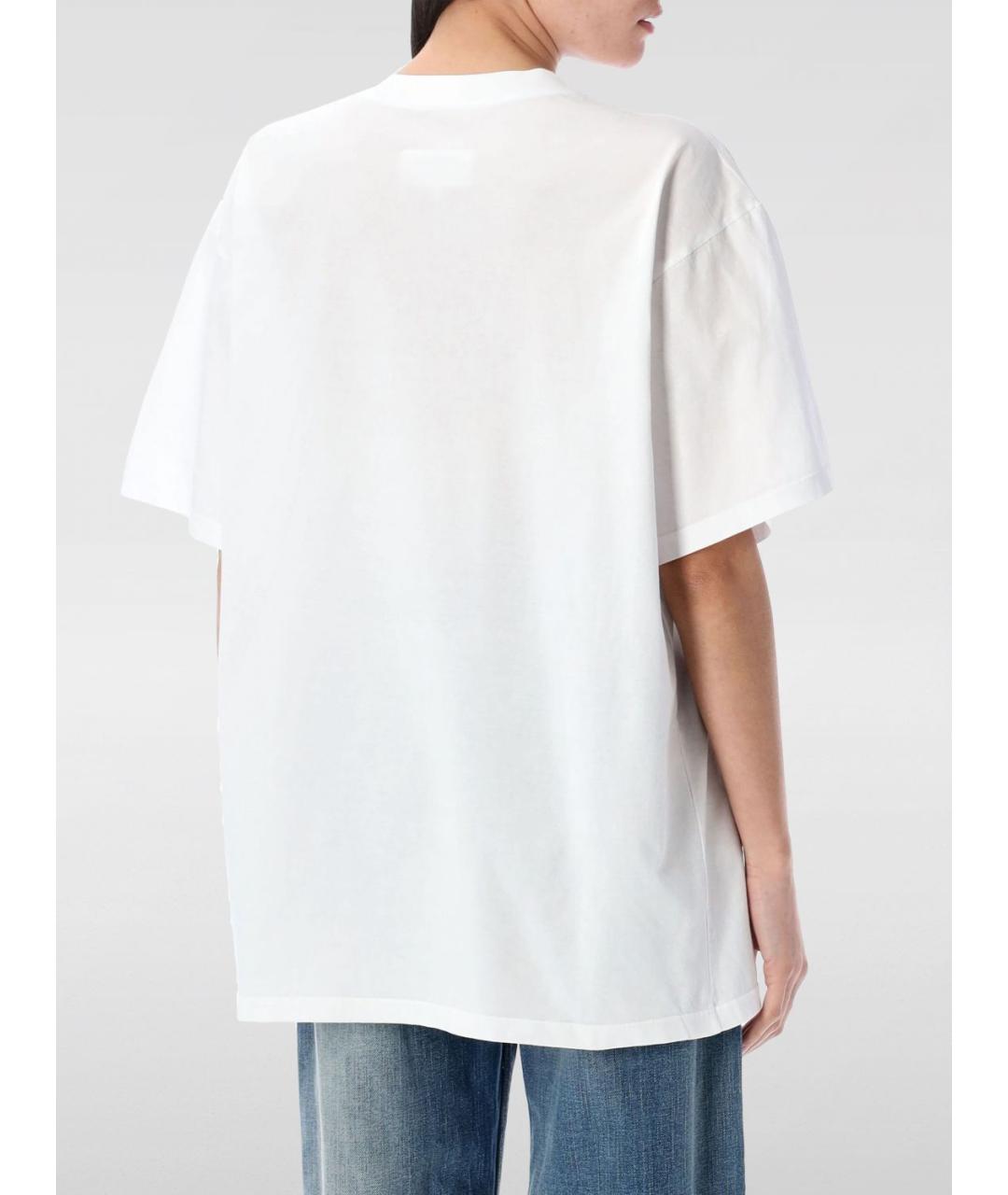 MM6 MAISON MARGIELA Белая хлопковая футболка, фото 3