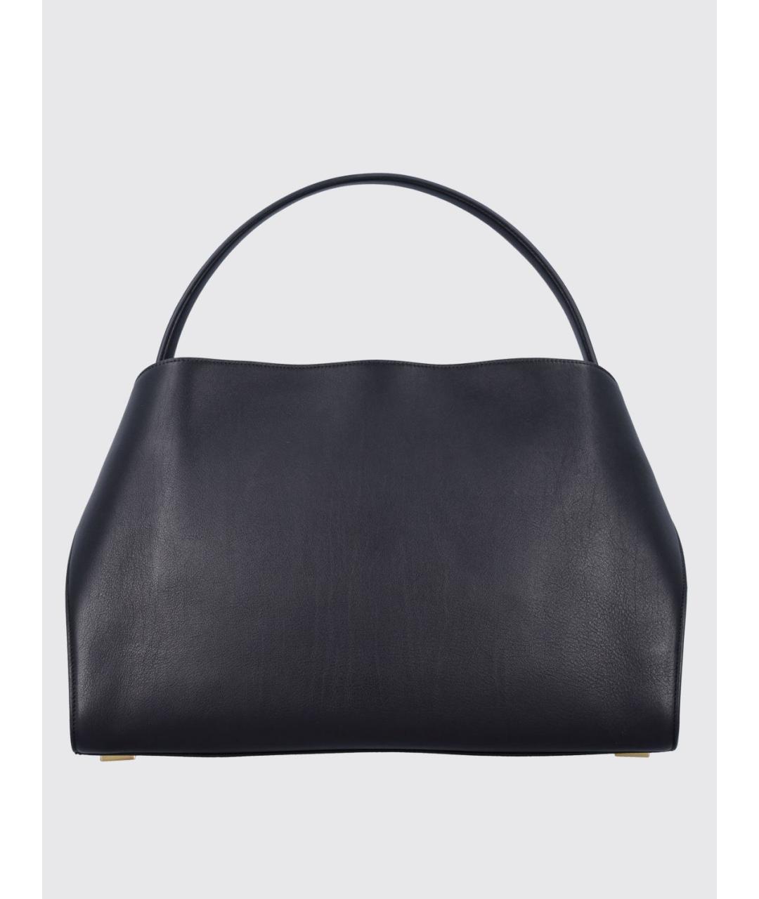 FERRAGAMO Черная кожаная сумка тоут, фото 3
