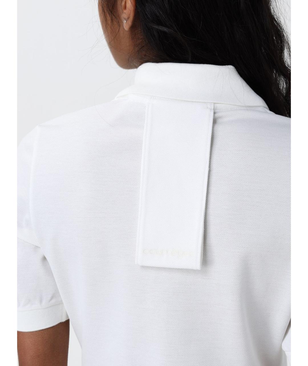 COURREGES Белое хлопковое повседневное платье, фото 5