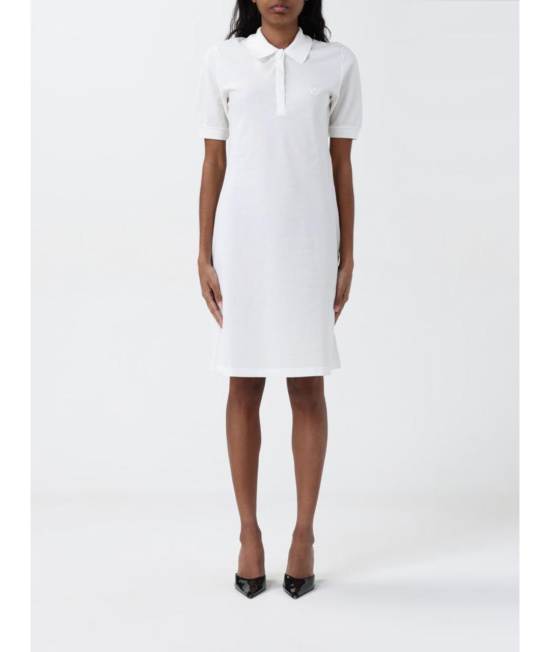 COURREGES Белое хлопковое повседневное платье, фото 2