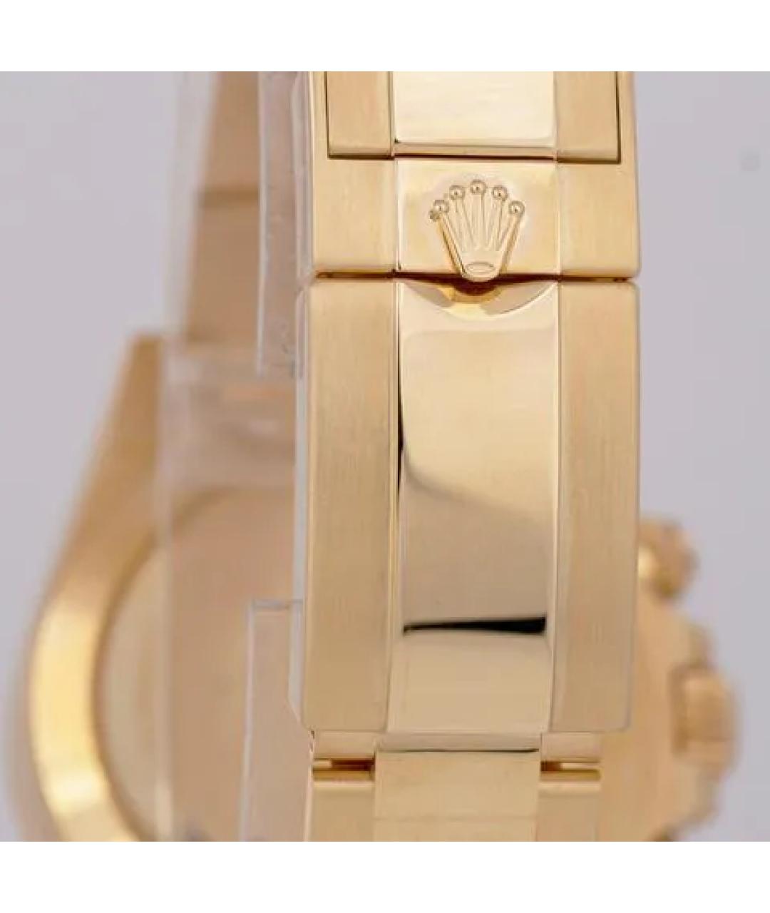ROLEX Белые часы из желтого золота, фото 4
