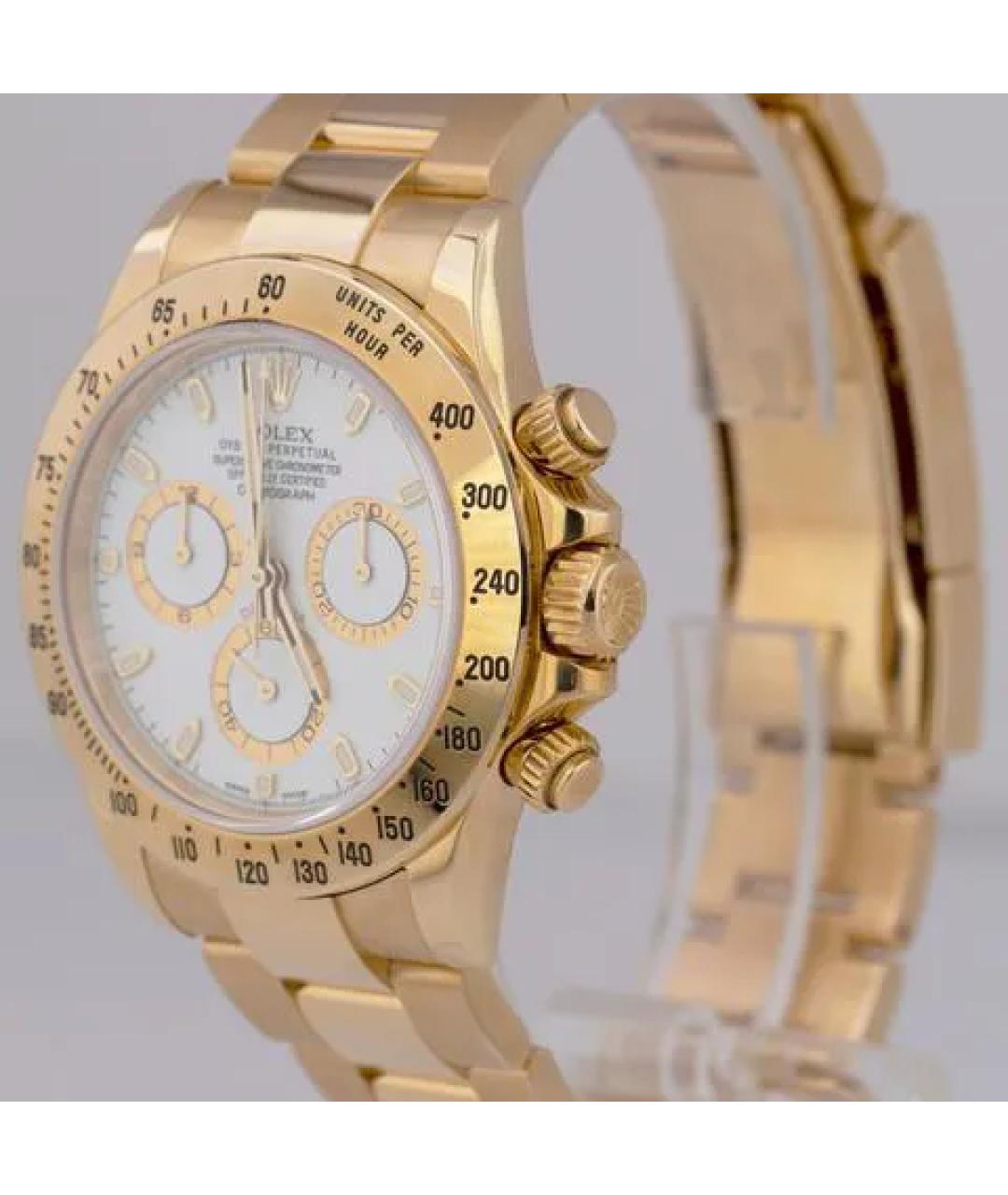 ROLEX Белые часы из желтого золота, фото 2