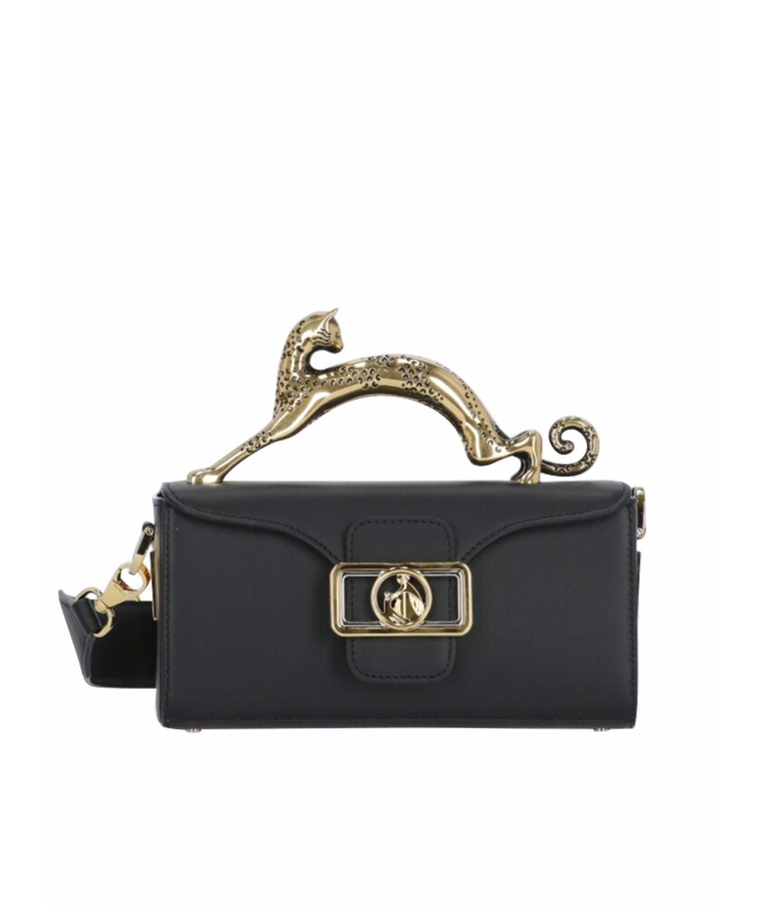 LANVIN Черная кожаная сумка с короткими ручками, фото 1
