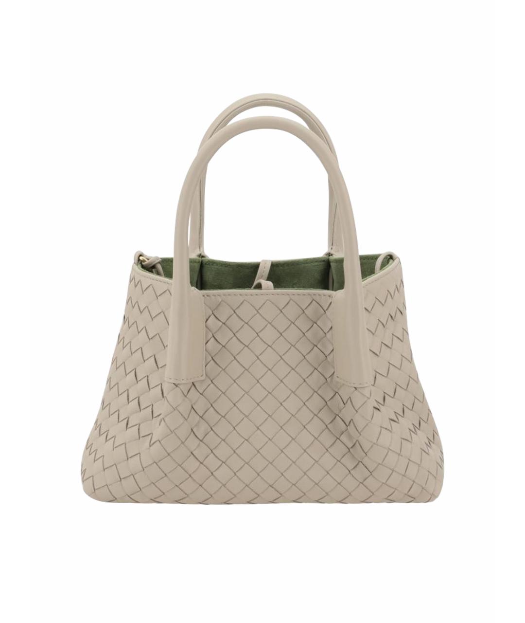BOTTEGA VENETA Бежевая кожаная сумка тоут, фото 1