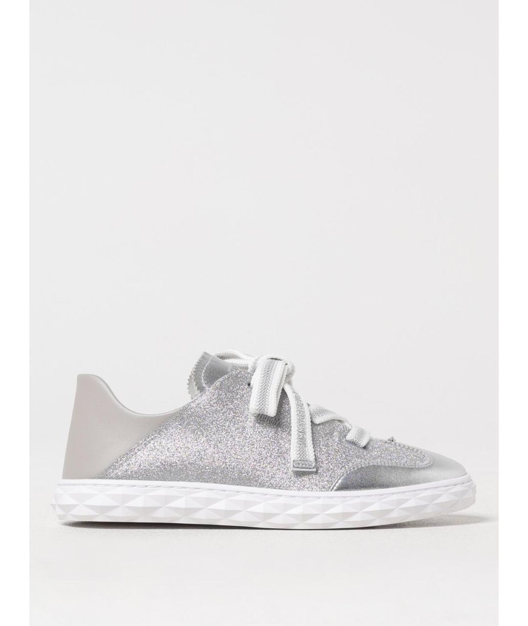 JIMMY CHOO Серебряные кеды, фото 5