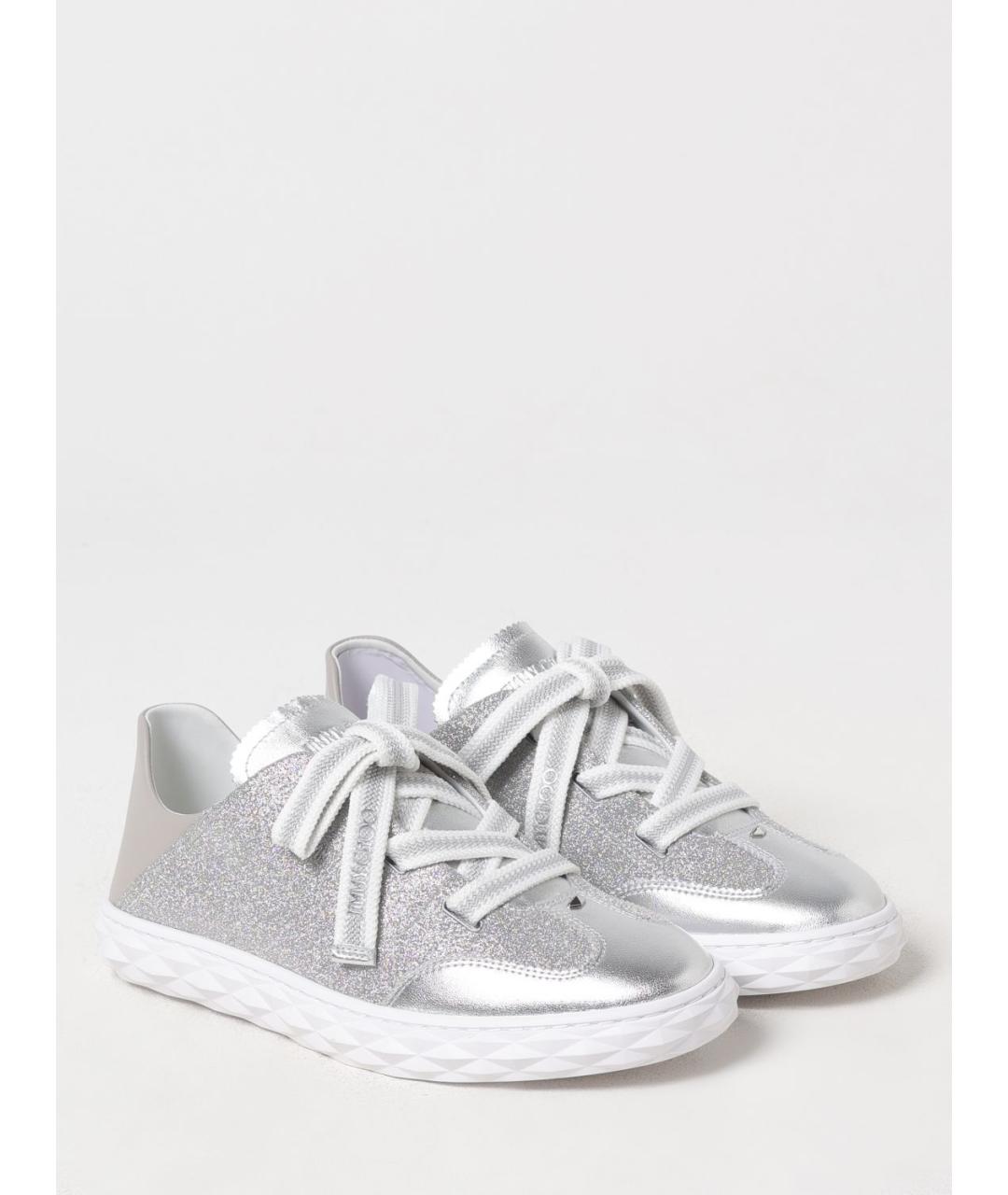 JIMMY CHOO Серебряные кеды, фото 2