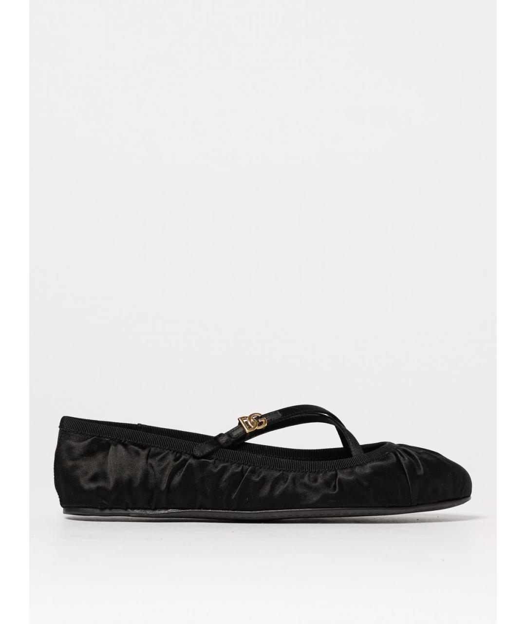 DOLCE&GABBANA Черные текстильные балетки, фото 5