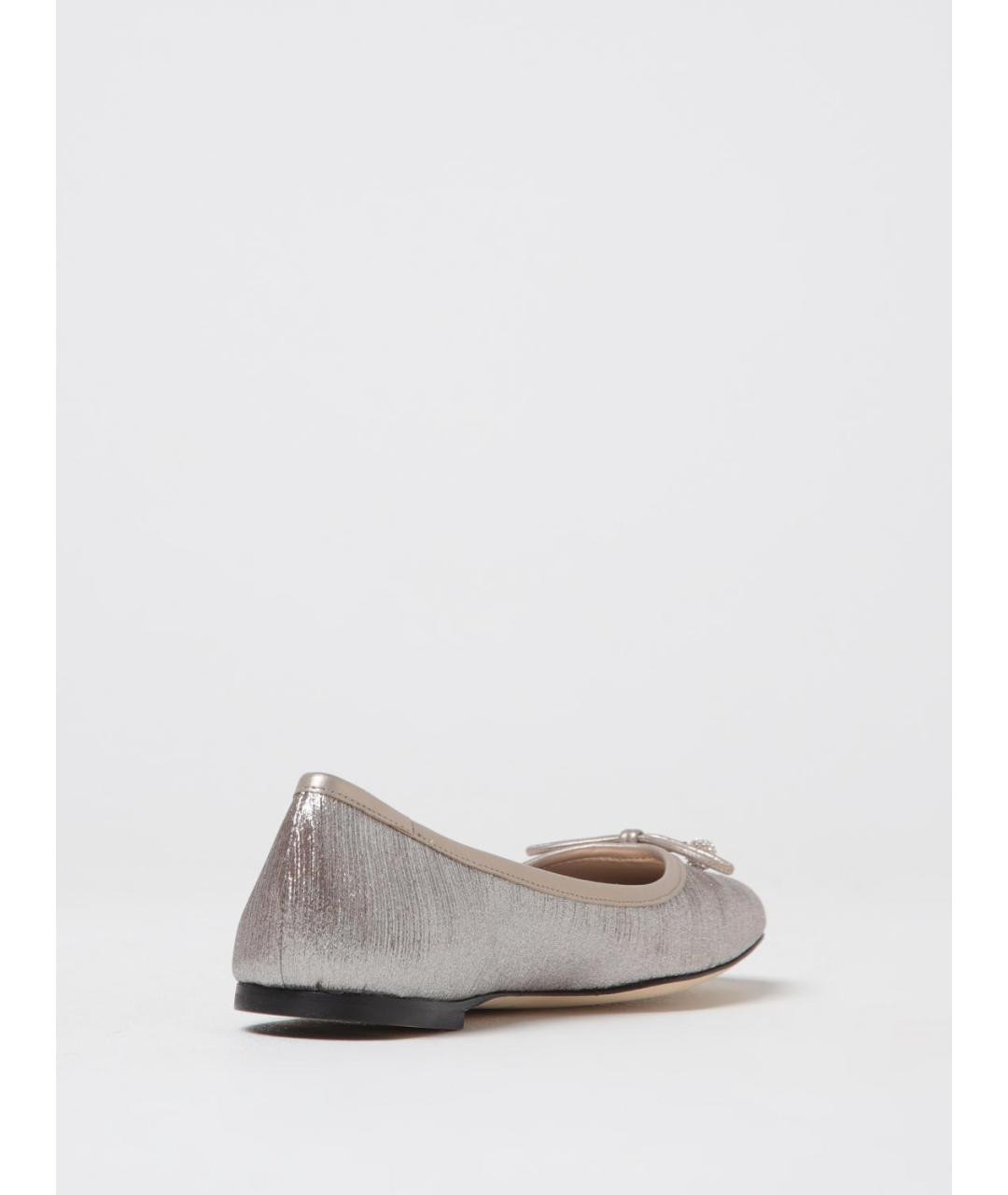 JIMMY CHOO Серебряные балетки, фото 3