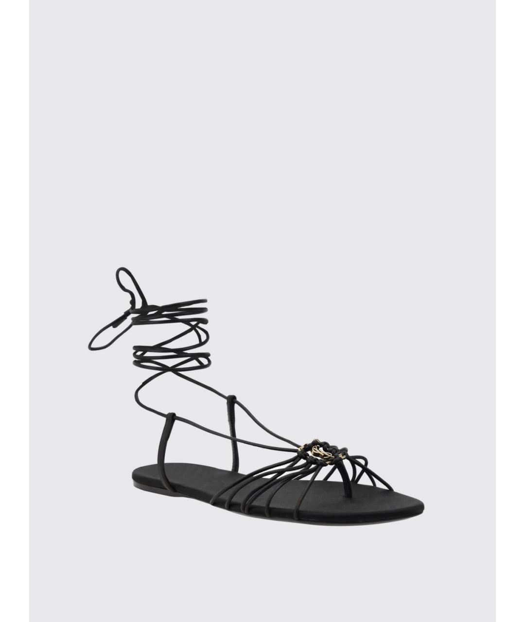 SAINT LAURENT Черные сандалии, фото 2
