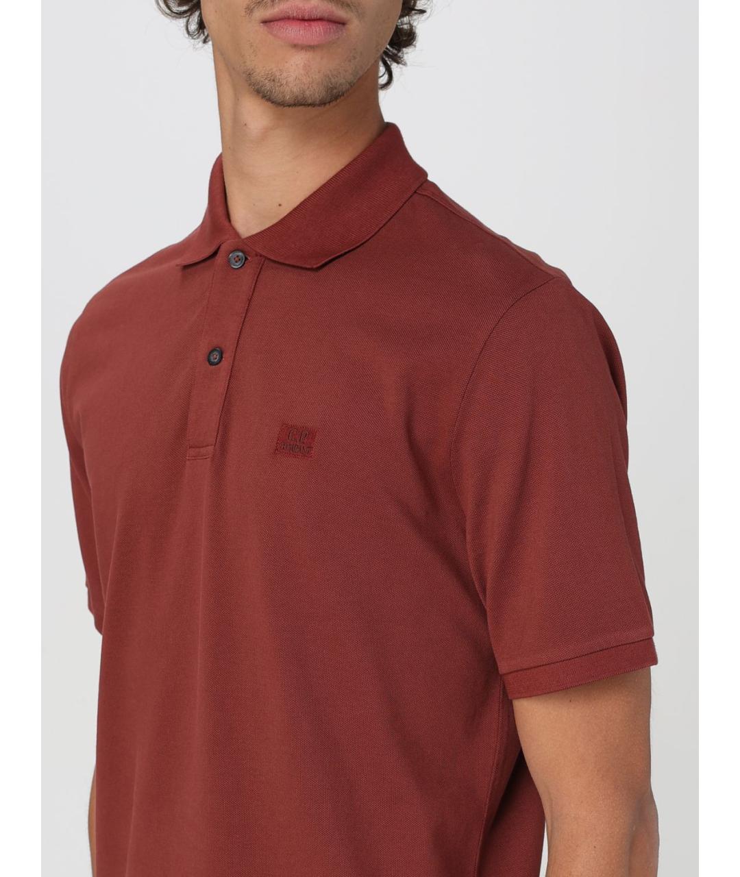 CP COMPANY Коричневое поло с коротким рукавом, фото 4