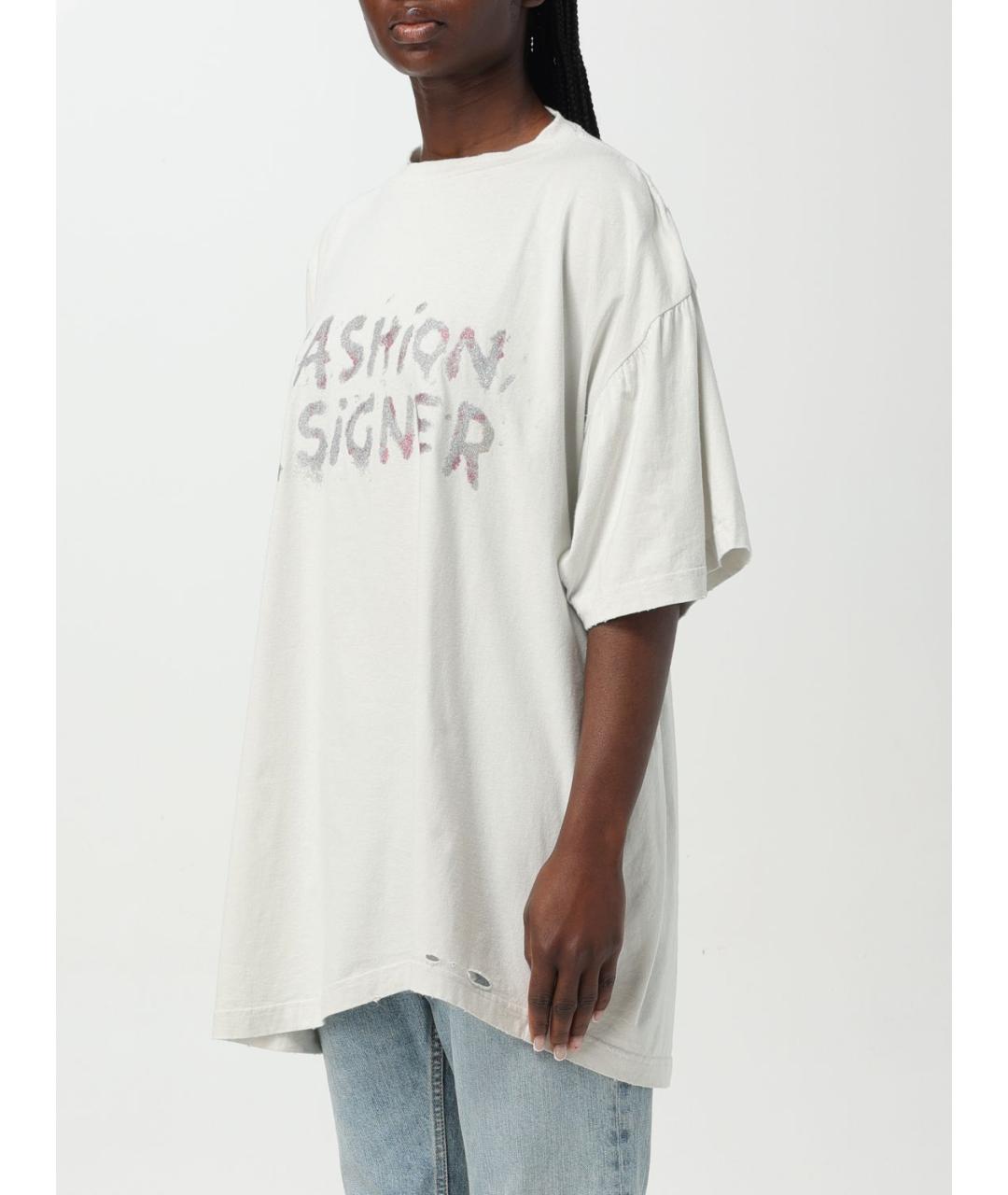 BALENCIAGA Белая футболка, фото 5