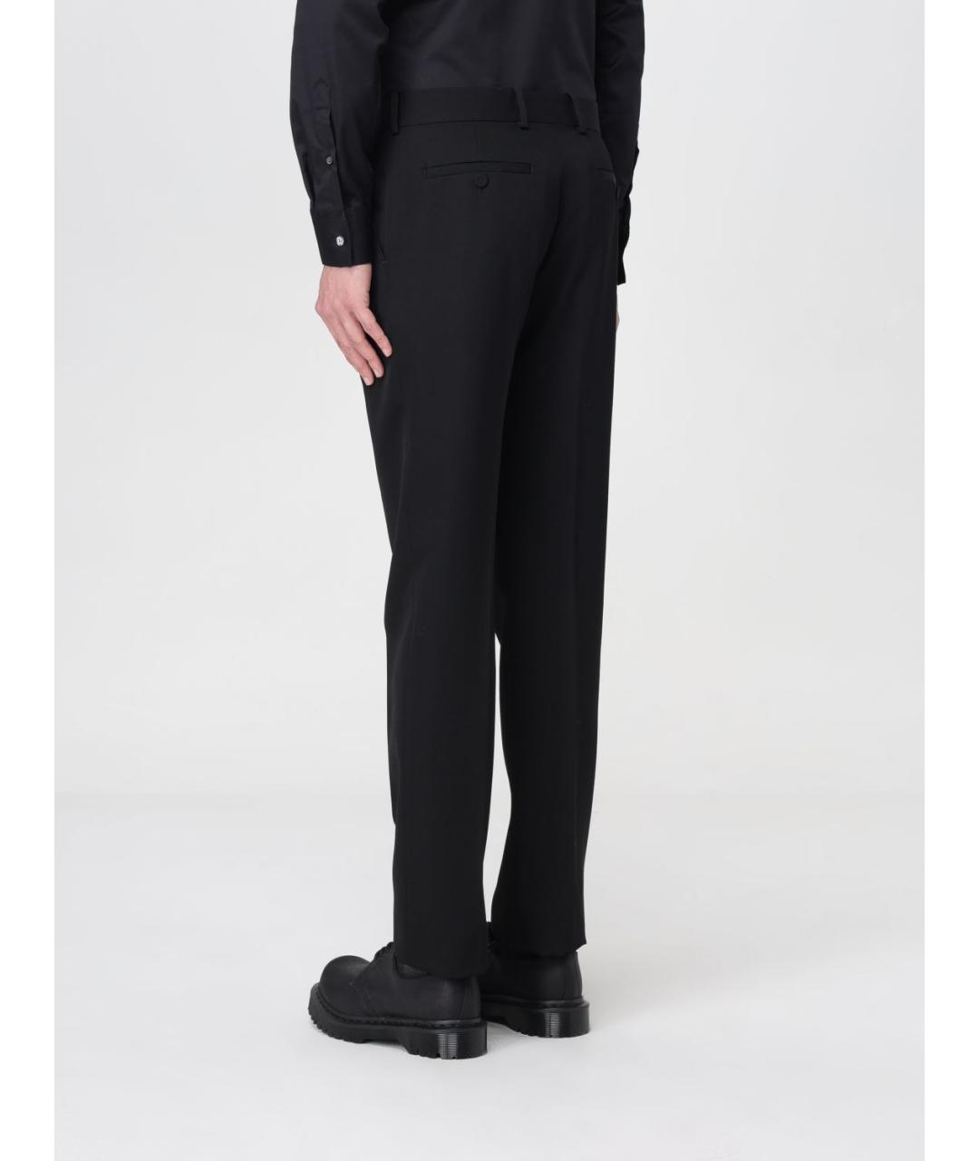 ALEXANDER MCQUEEN Черные шерстяные классические брюки, фото 4