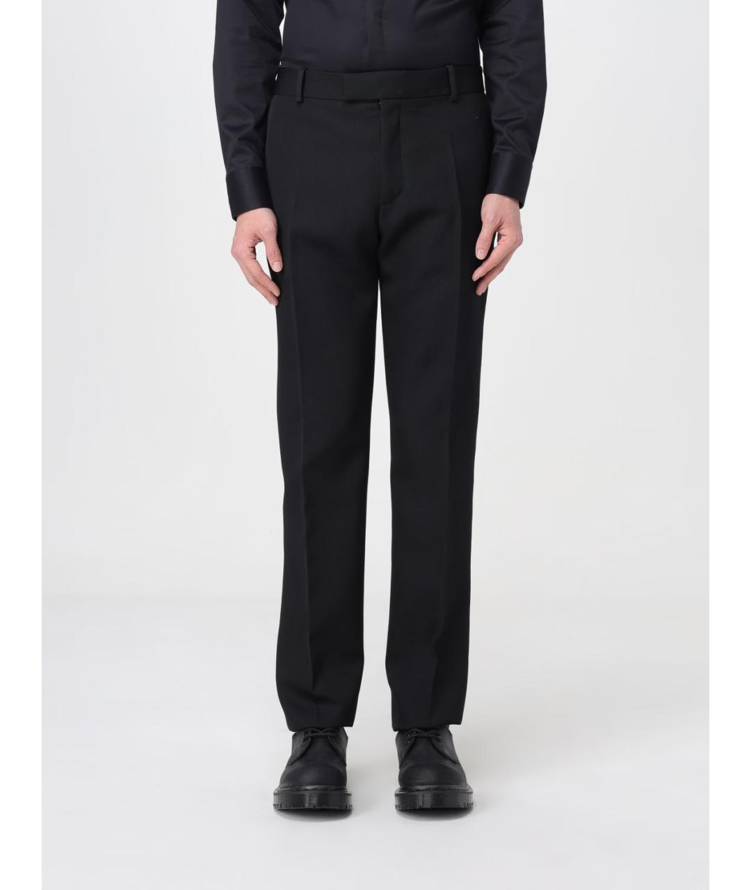ALEXANDER MCQUEEN Черные шерстяные классические брюки, фото 2