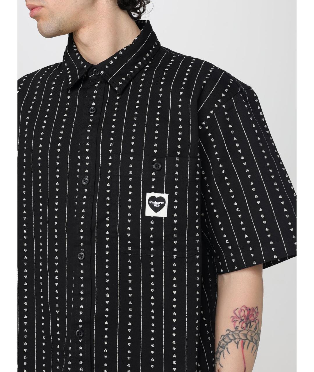 CARHARTT WIP Черная хлопковая кэжуал рубашка, фото 5
