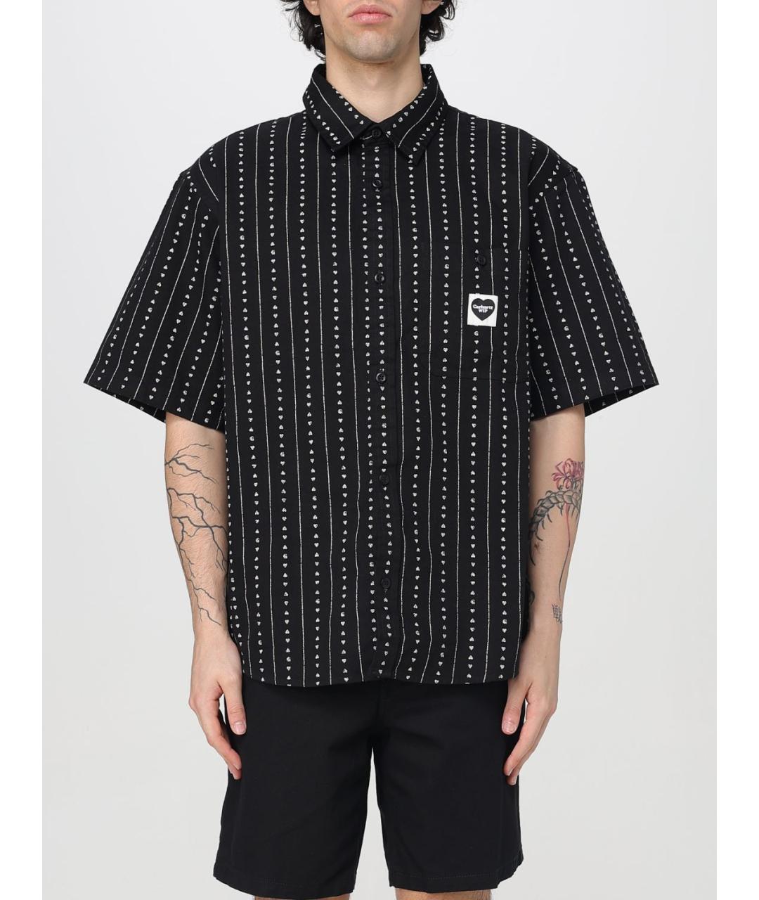 CARHARTT WIP Черная хлопковая кэжуал рубашка, фото 2