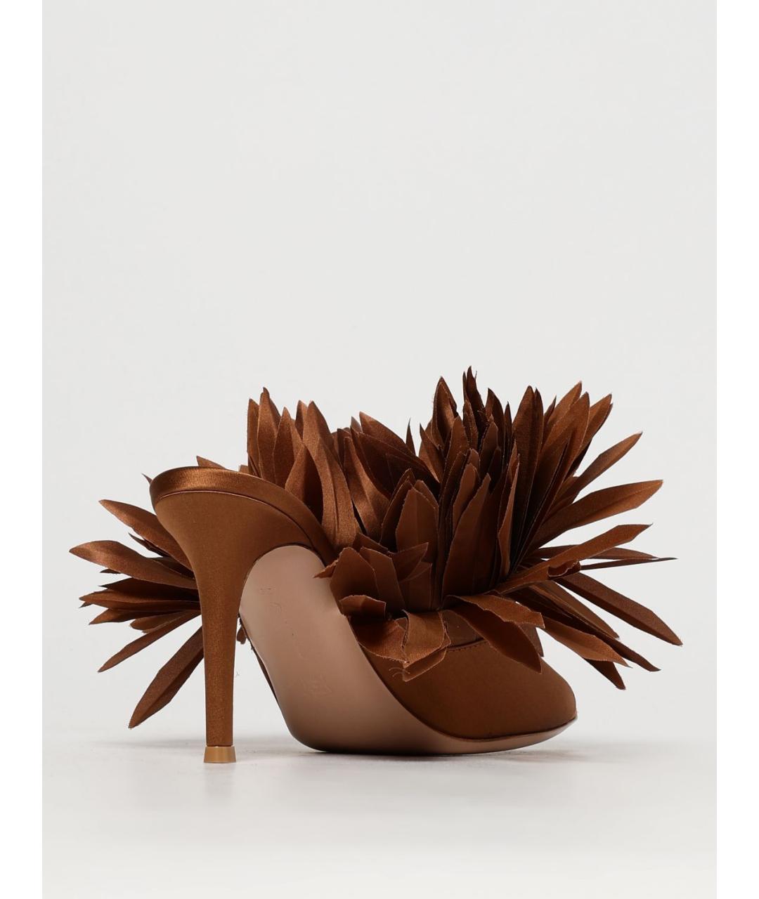 GIANVITO ROSSI Коричневые мюли, фото 3