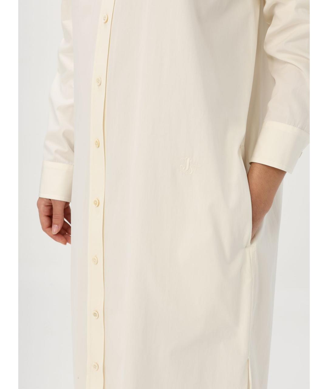 JIL SANDER Бежевое повседневное платье, фото 4