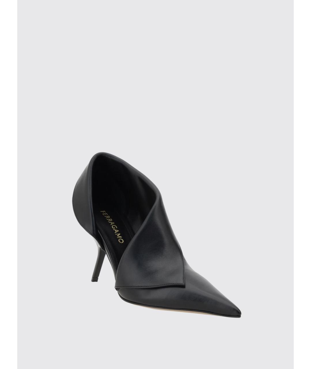 FERRAGAMO Черные кожаные туфли, фото 2