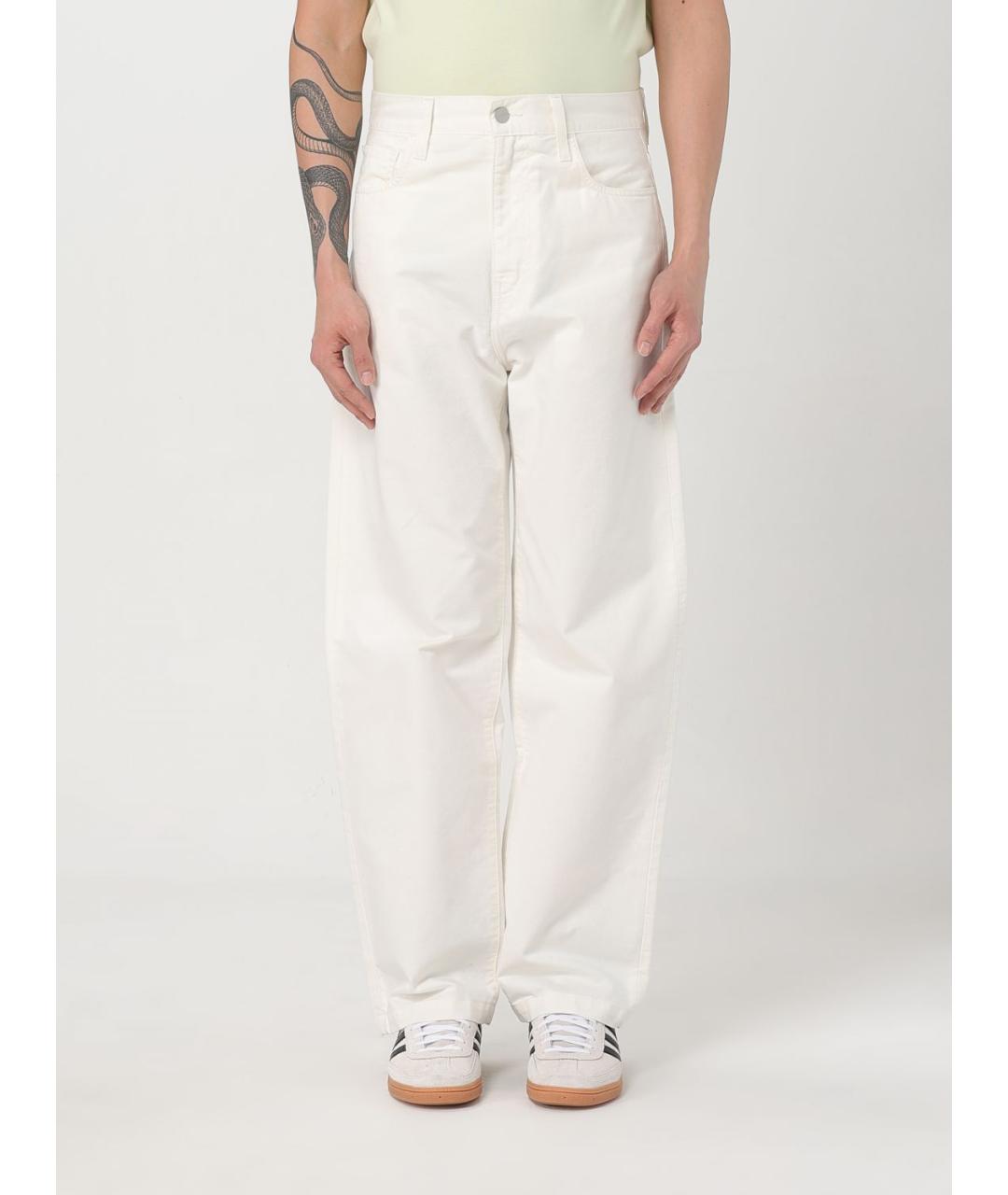 CARHARTT WIP Белые хлопковые повседневные брюки, фото 2
