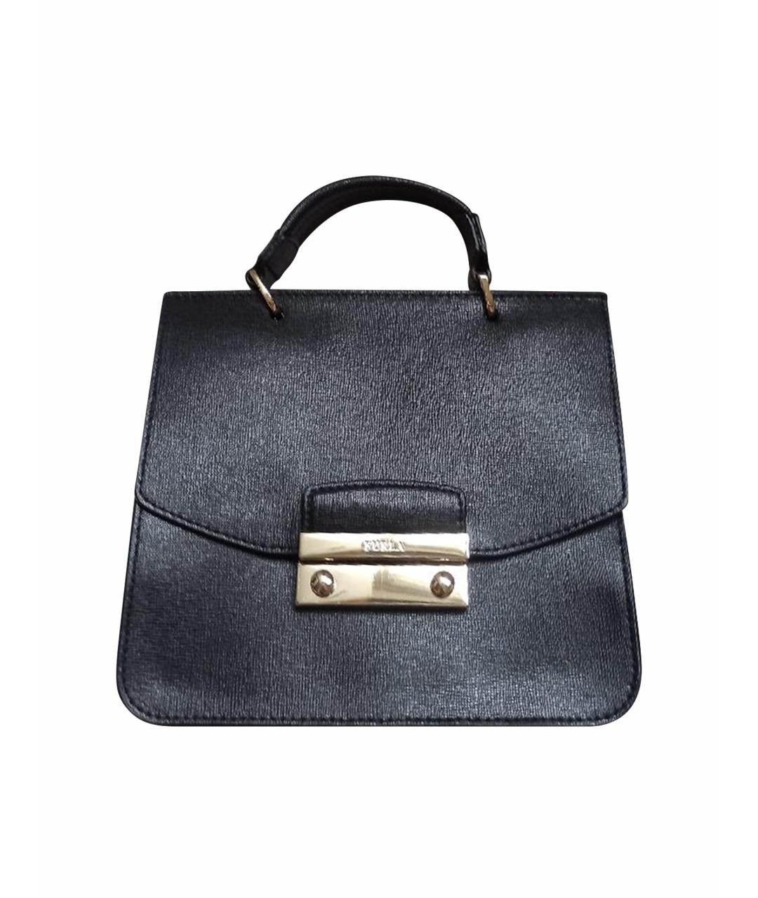 FURLA Черная кожаная сумка через плечо, фото 1
