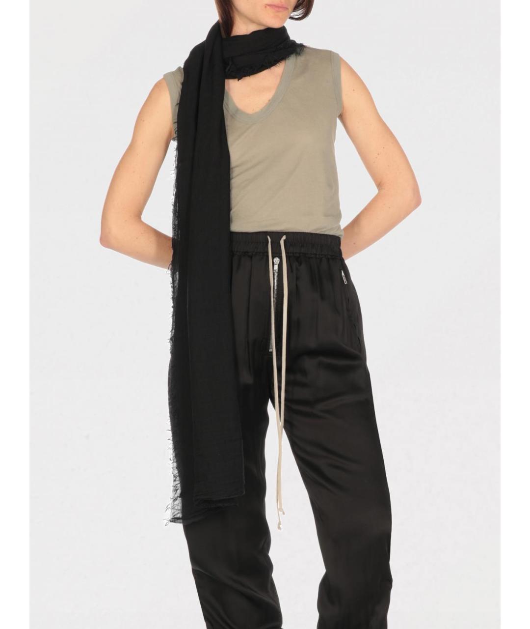 RICK OWENS Черный шарф, фото 2