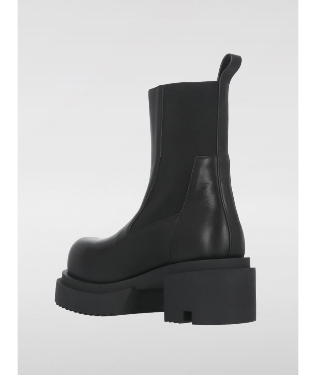 RICK OWENS Черные кожаные ботинки, фото 4