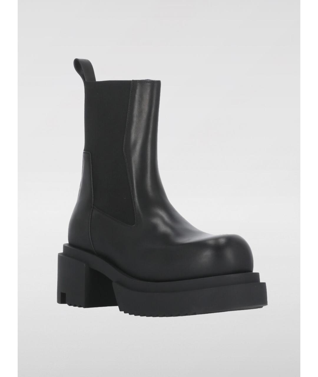 RICK OWENS Черные кожаные ботинки, фото 3