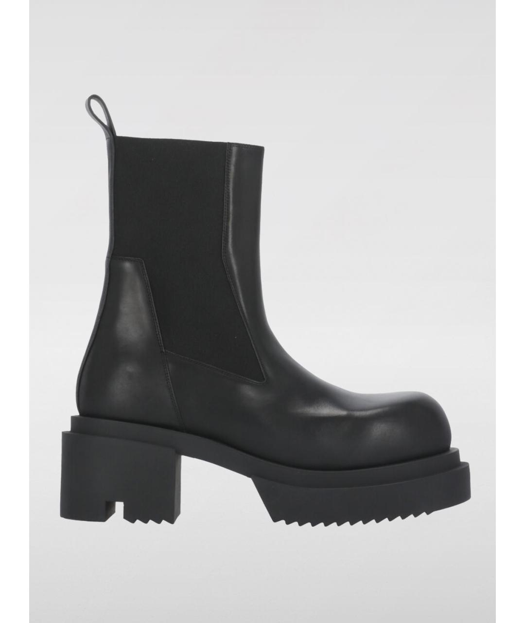 RICK OWENS Черные кожаные ботинки, фото 6