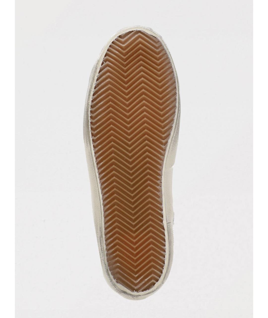 GOLDEN GOOSE DELUXE BRAND Бежевые кожаные кеды, фото 4