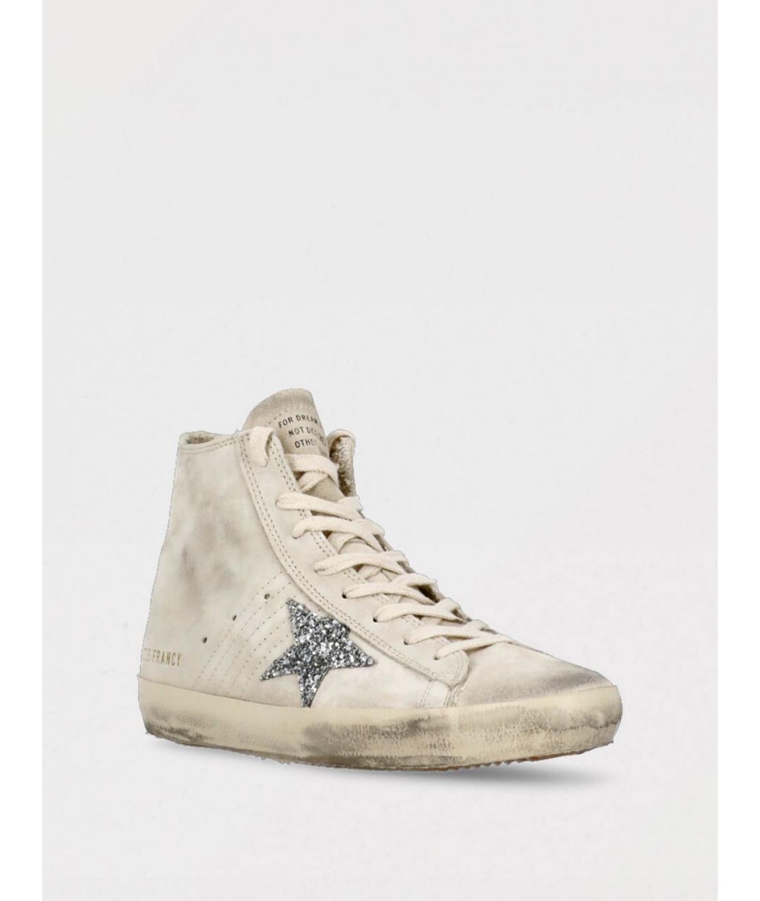 GOLDEN GOOSE DELUXE BRAND Бежевые кожаные кеды, фото 2