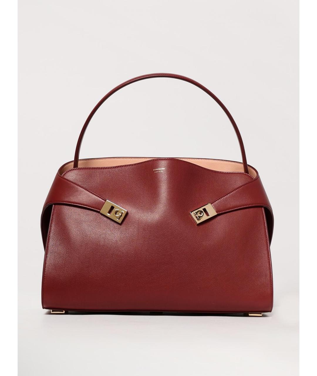 FERRAGAMO Красная кожаная сумка тоут, фото 6