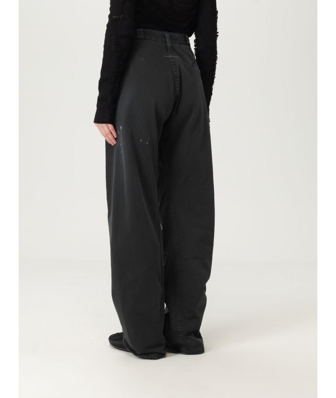 MM6 MAISON MARGIELA Черные прямые брюки, фото 3