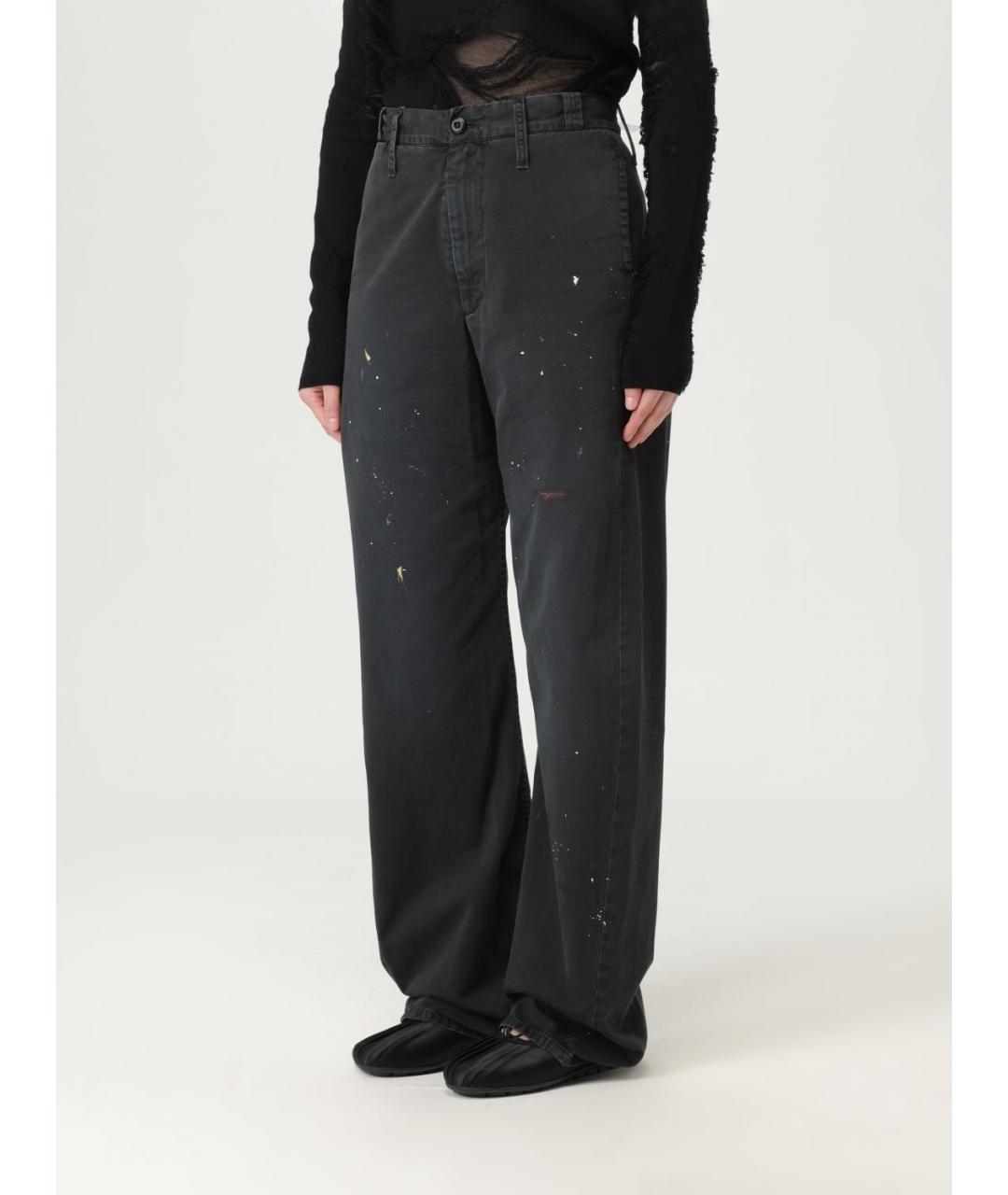 MM6 MAISON MARGIELA Черные прямые брюки, фото 4