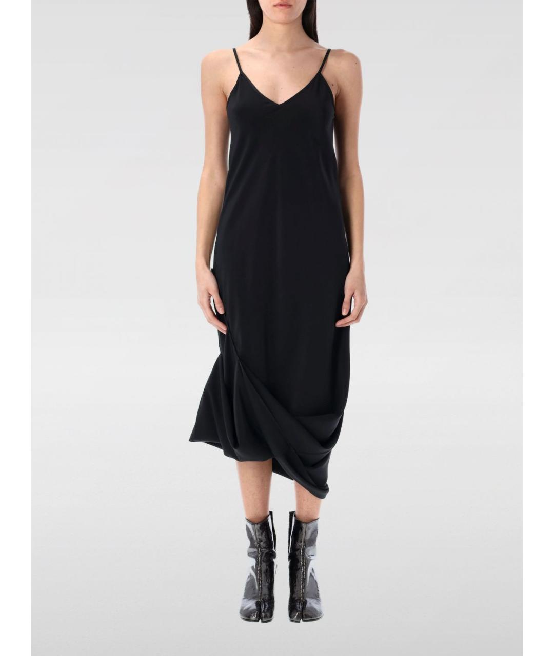 MM6 MAISON MARGIELA Черное повседневное платье, фото 5