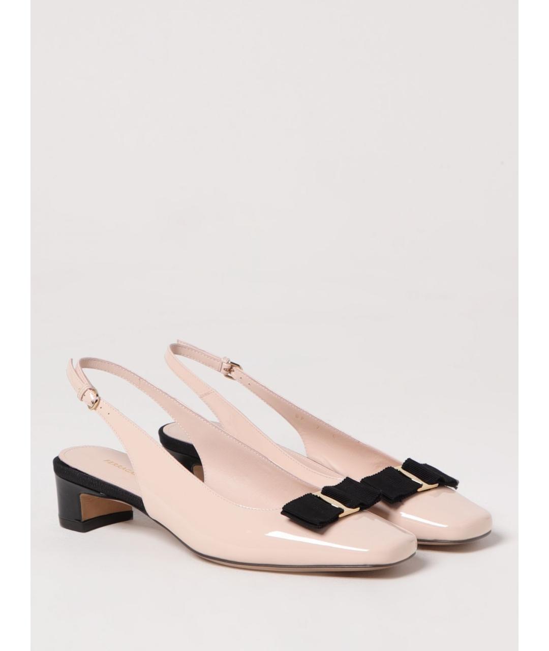 FERRAGAMO Розовые туфли из лакированной кожи, фото 2