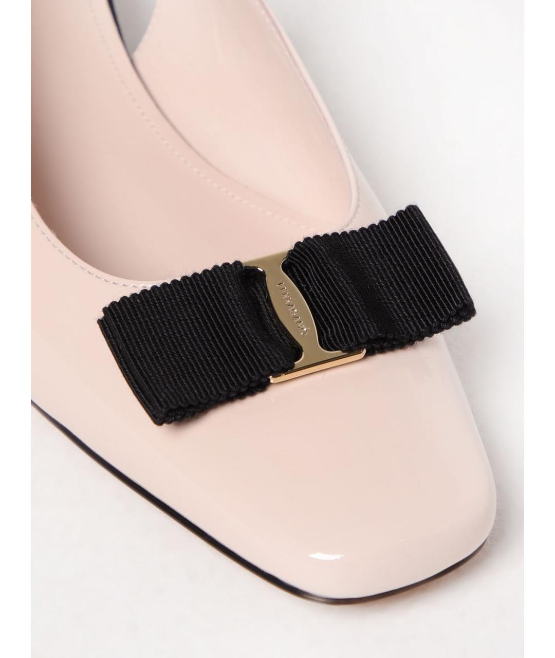 FERRAGAMO Розовые туфли из лакированной кожи, фото 4