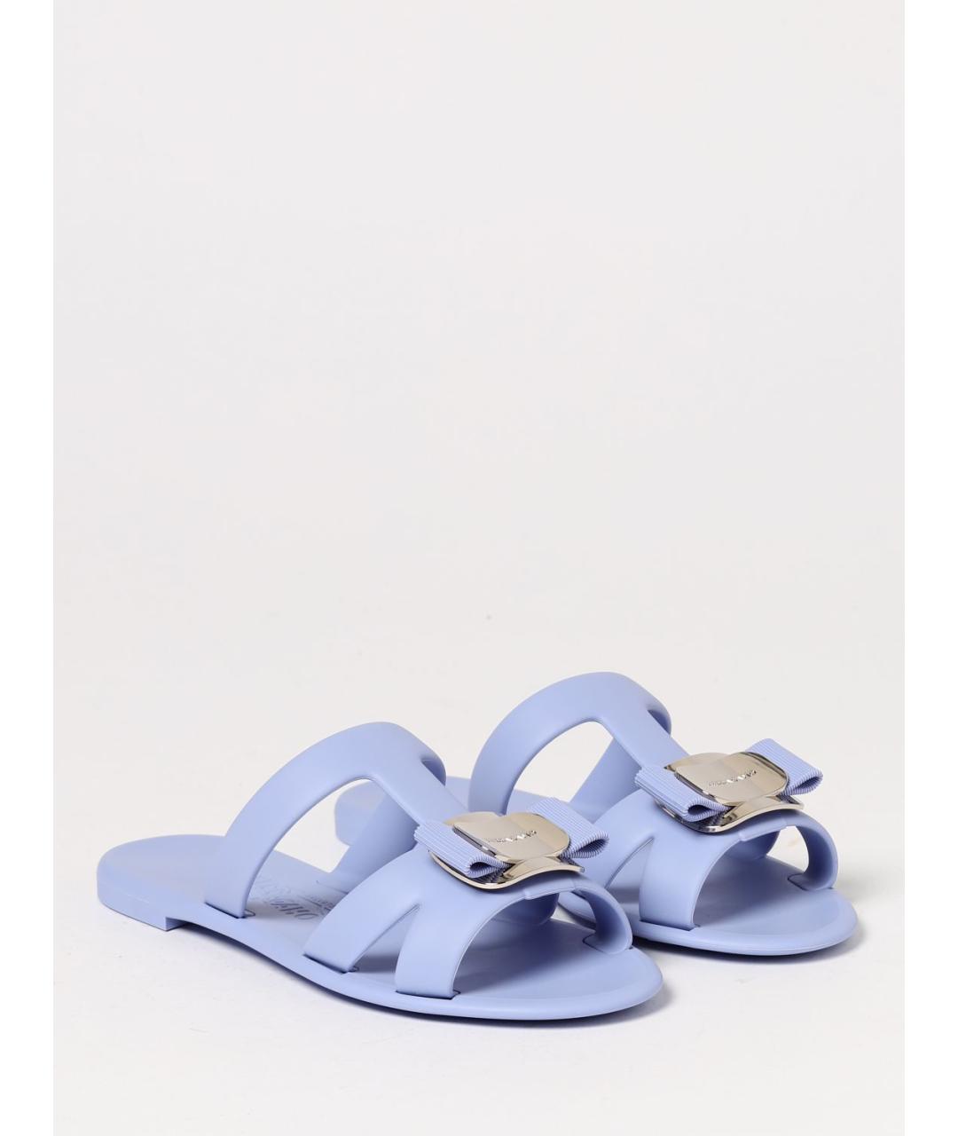 FERRAGAMO Синие босоножки, фото 2