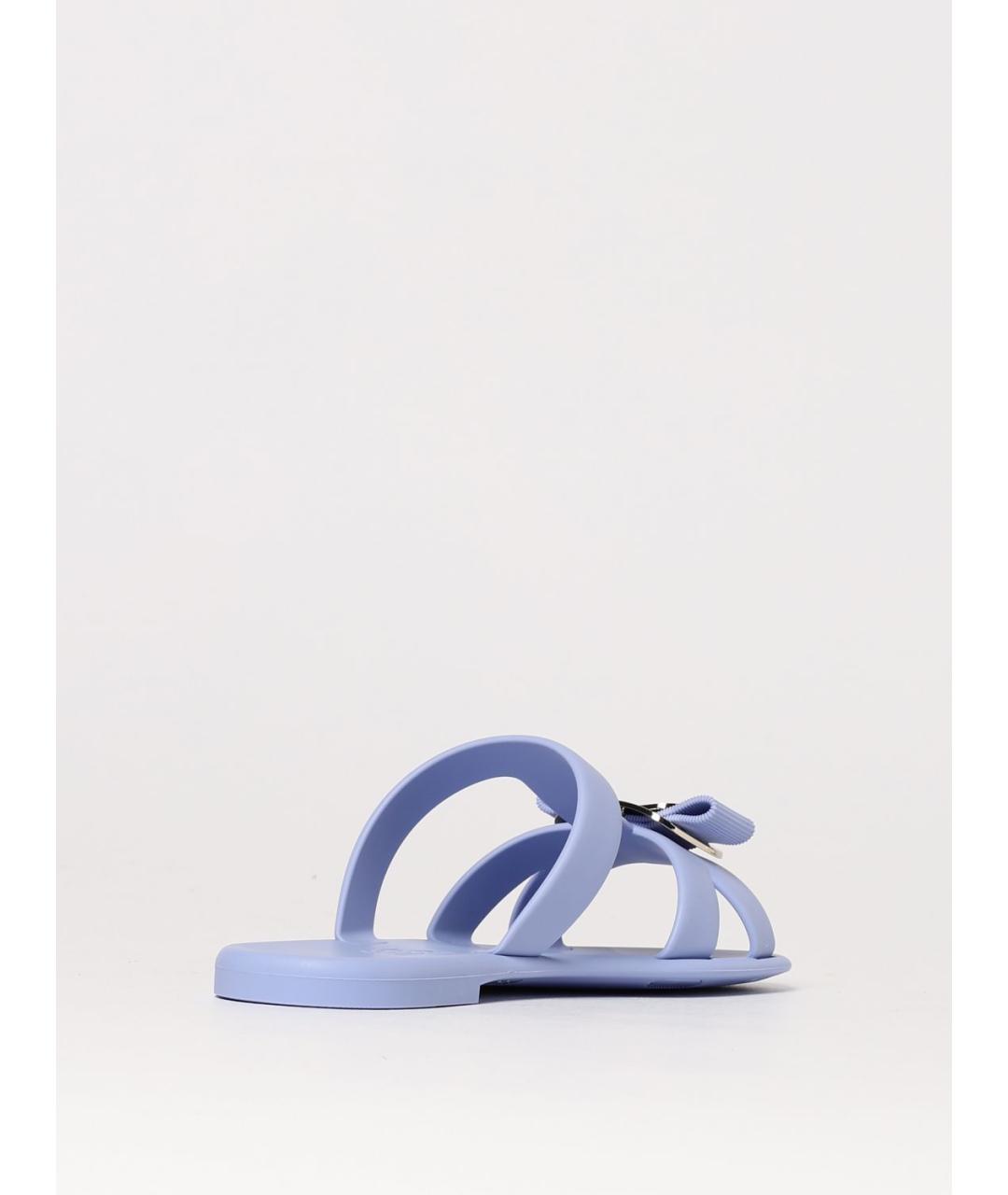 FERRAGAMO Синие босоножки, фото 3
